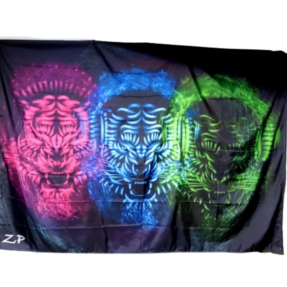 Triple Tiger Tapestry Wall Hanging Decor